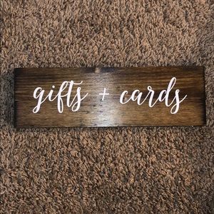 Gifts + cards wedding sign